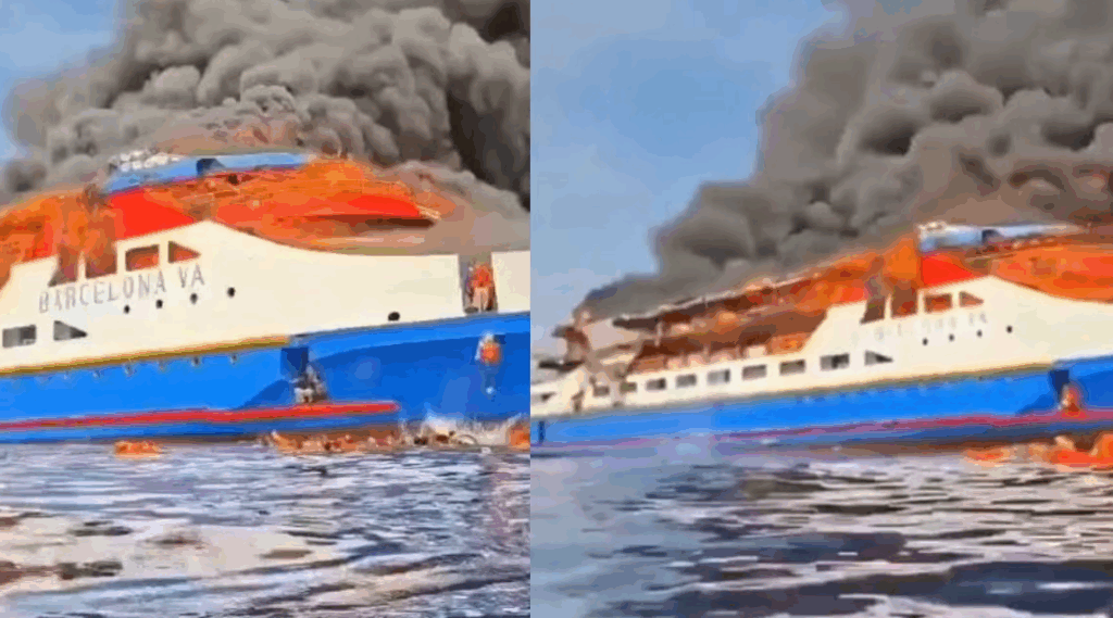 Horrible.. Massive fire on 