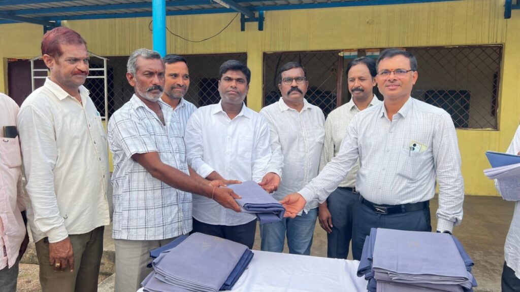 distributed uniform dress materials 