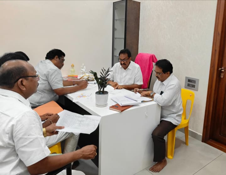MLA Bandaru held a review 