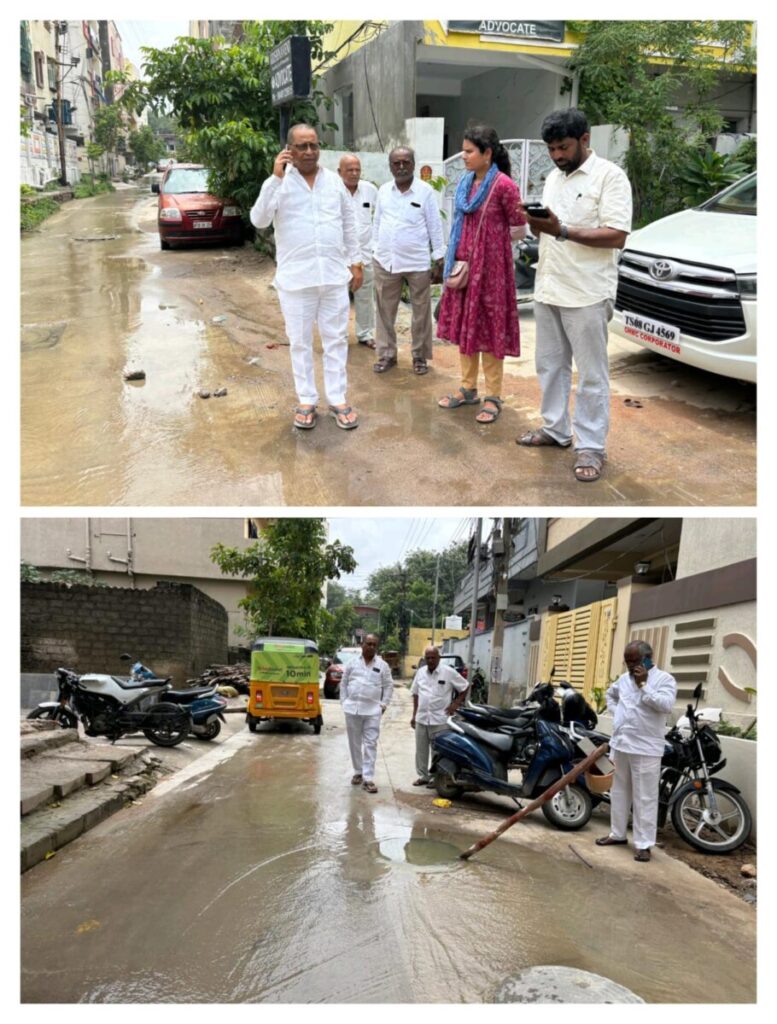 Corporator Venkatesh Goud visits Tulsinagar