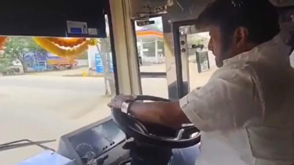 Nandamuri Balakrishna drove a bus