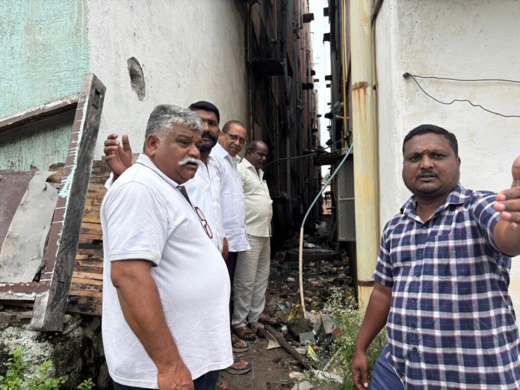Corporator Venkatesh Goud on a padayatra