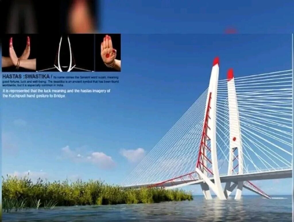 iconic bridge model of Amaravati