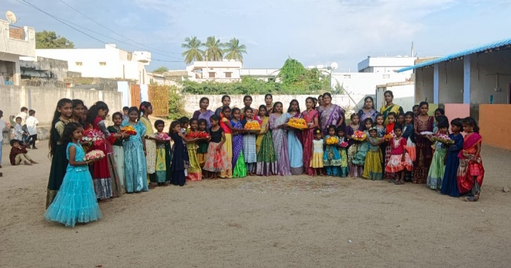 Children's Bathukamma celebrations