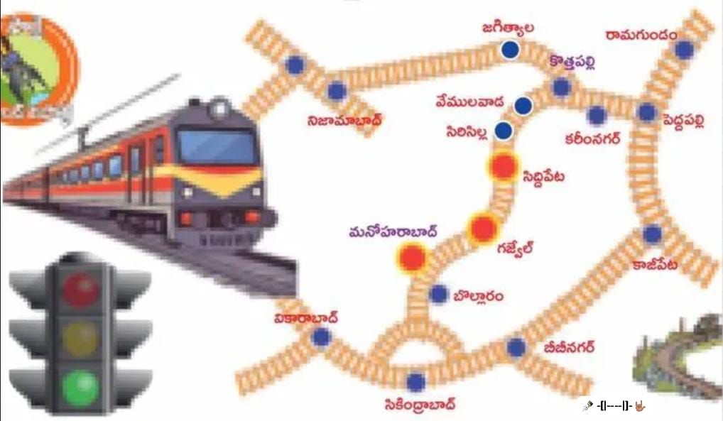 Four-line railway line 