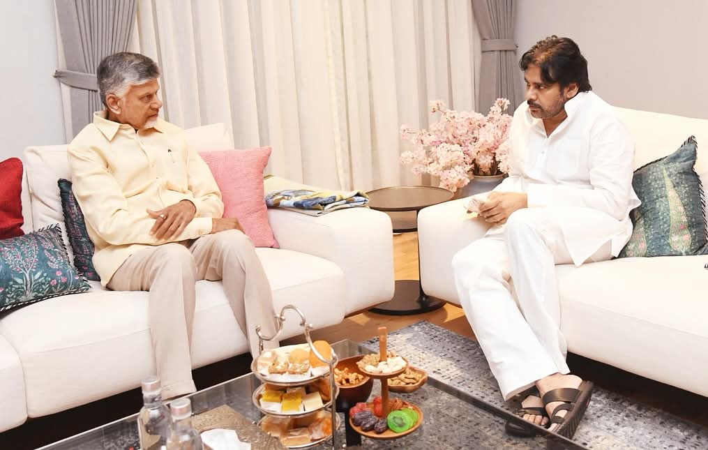 CM Chandrababu Naidu visits Deputy CM Pawan Kalyan