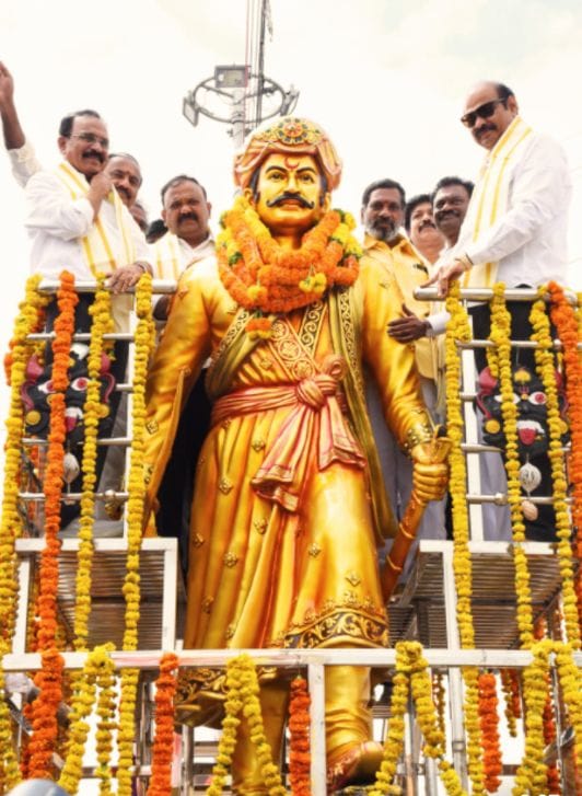 The statue was unveiled by the Minister and MLAs