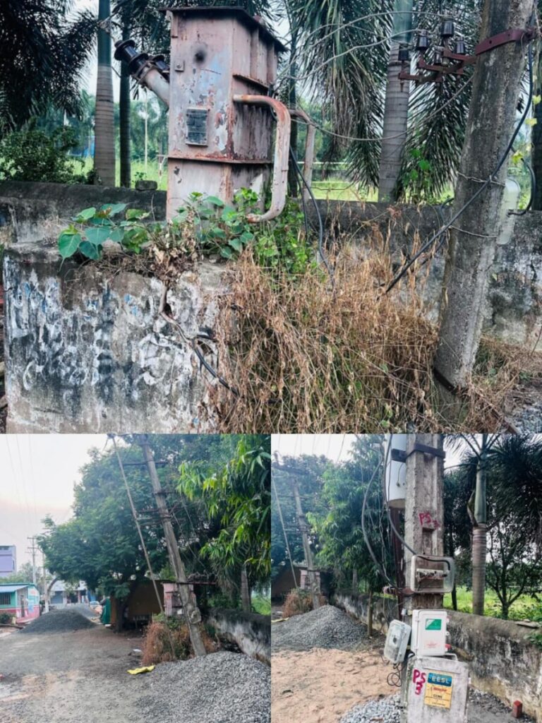 Sarpanch Stalin, requesting to replace the electrical poles 