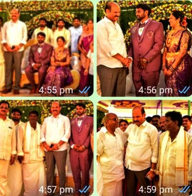 Minister attended the wedding reception