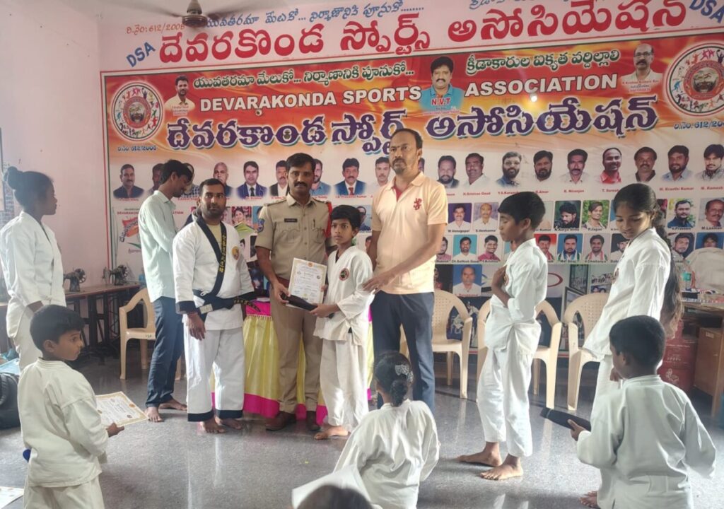 Belt grading test under Sports Association