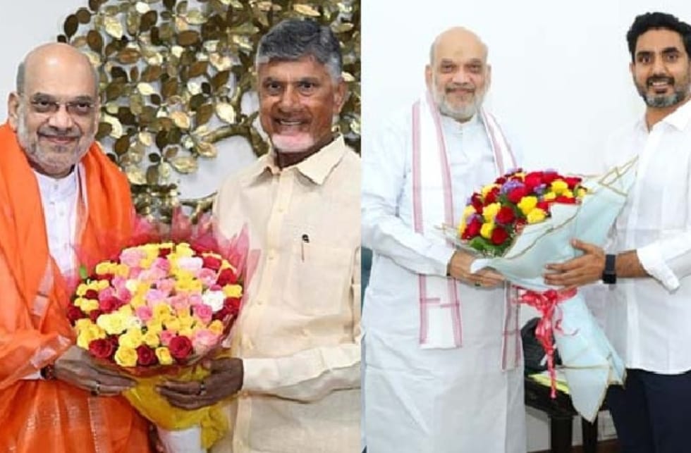 Chandrababu, Nara Lokesh wish Amit Shah on his birthday