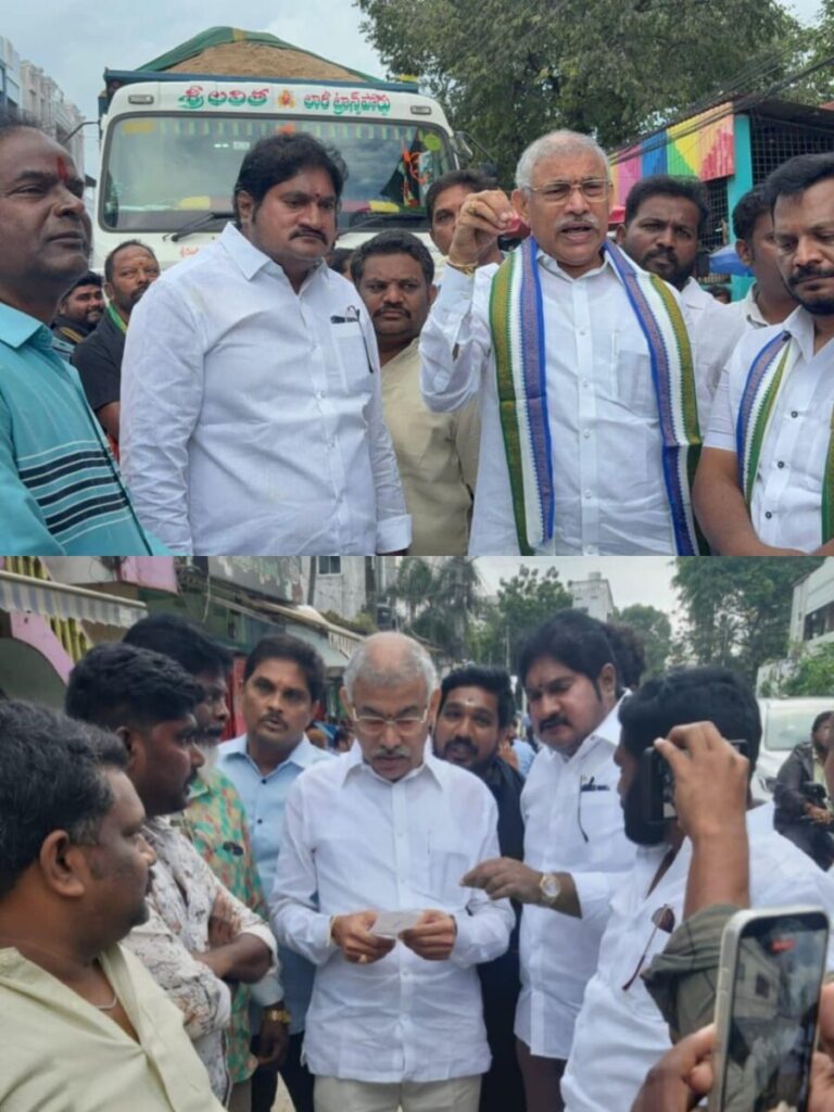 Chelluboyana Venu stopped illegal sand lorries 
