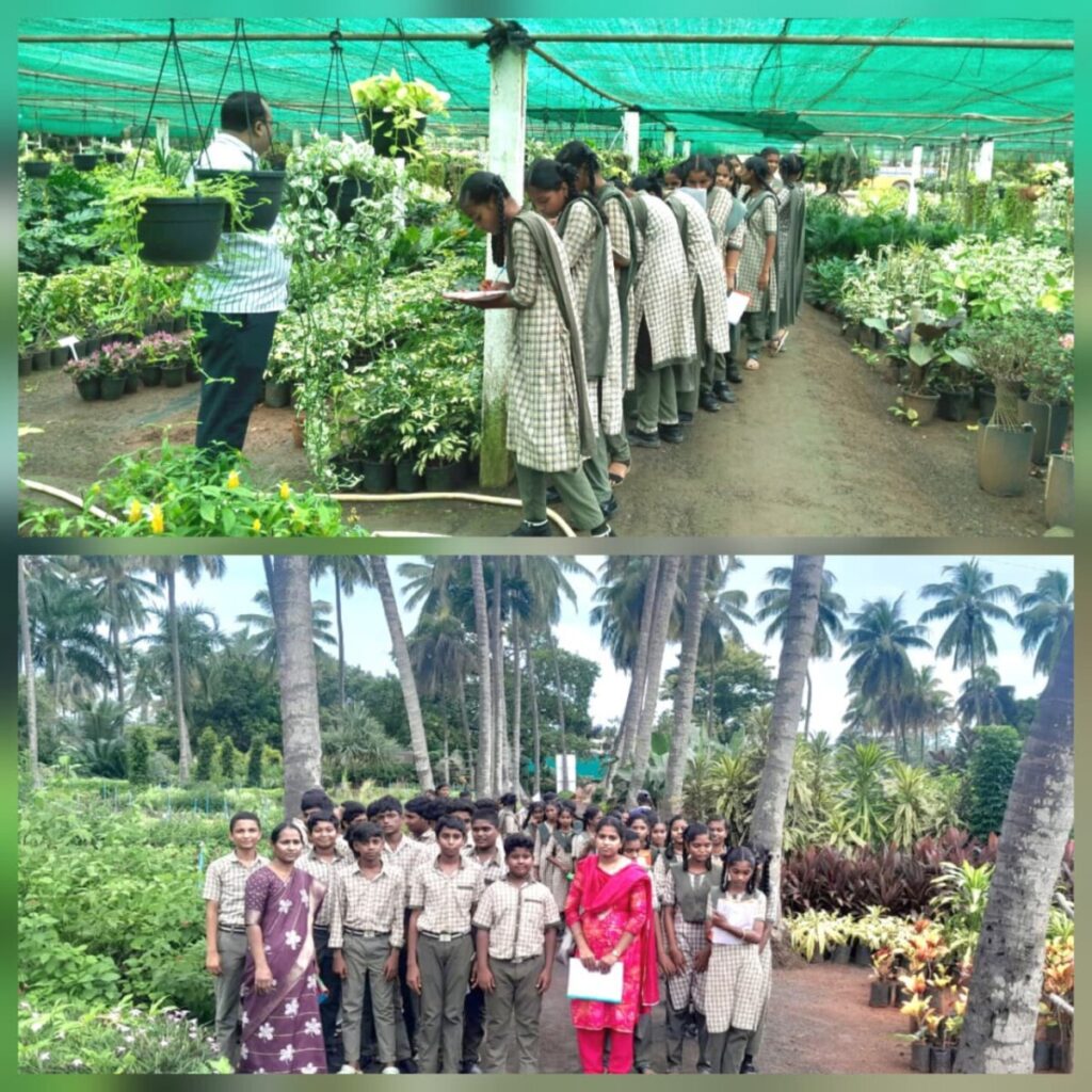 Students visiting Palla Venkanna Nursery