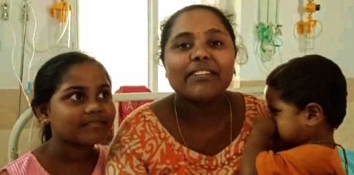 Woman bitten by snake