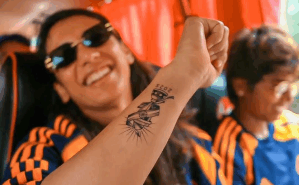 World Cup tattoo on star opener's hand