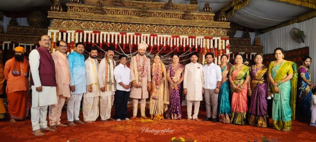 BRS leader Vadtya Ramesh blessed the newlyweds