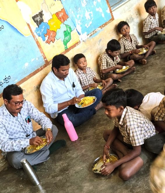 M.E.O. visited the school