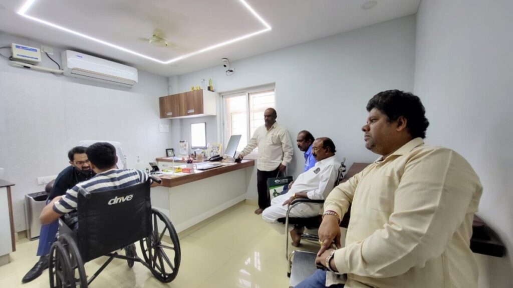 Janasena leaders visit activist suffering from neuro problem