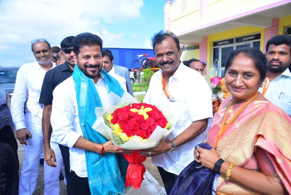 Telangana CM Revanth Reddy participates in Puttaparthi Sathya Sai Baba Jayanti celebrations