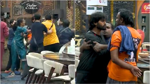 Contestants fight in Bigg Boss house