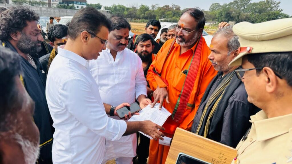 MLA KP Vivekanand inspected the arrangements Maha Padi Puja 