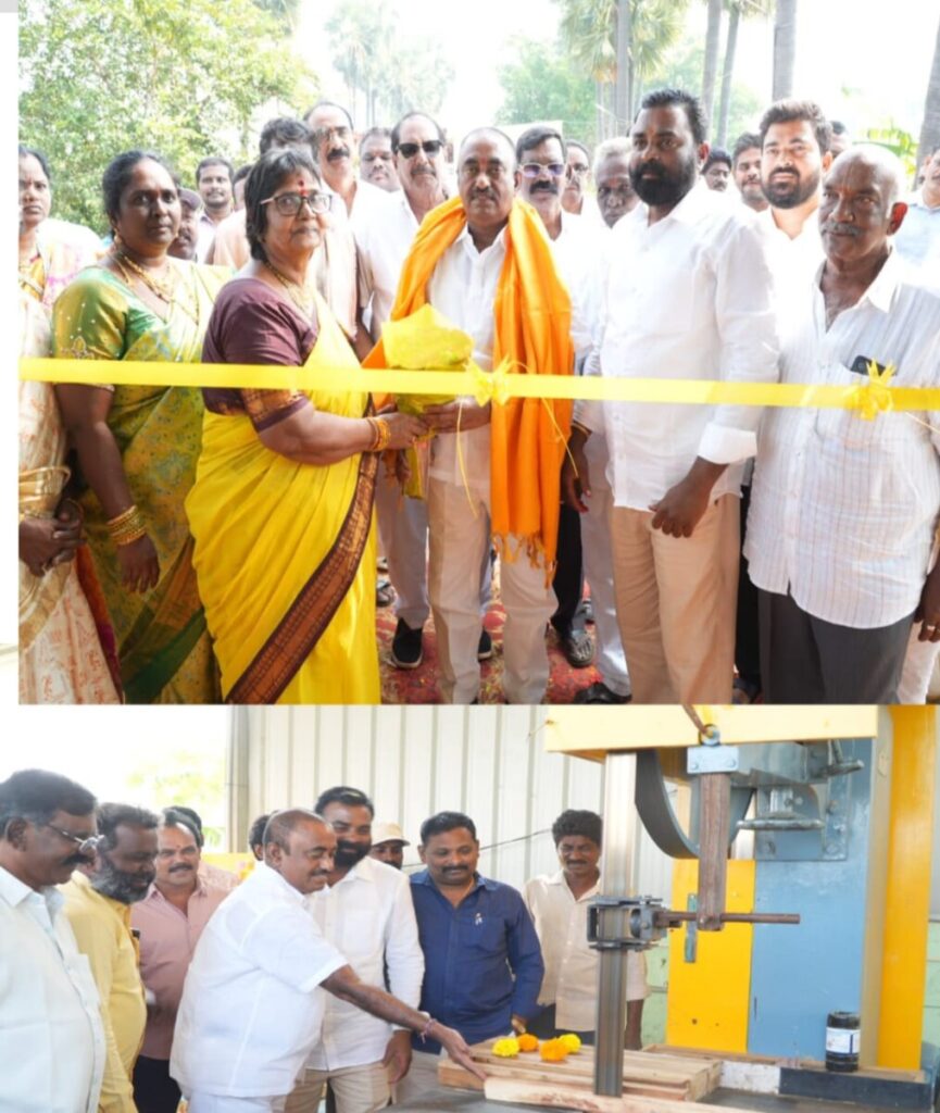 MLA Kavya Krishna Reddy inaugurates Dharani Sawmill and Timber Depot