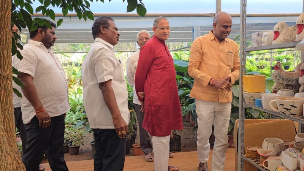 Brahmashri Chaganti Koteswara Rao enjoying the splendor of nature 