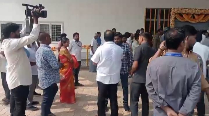 Jana Sena activists protest at Nannaya University