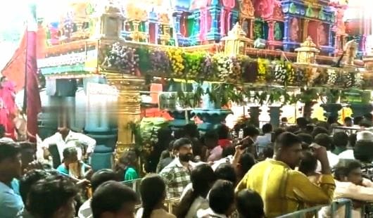 Devotees thronged Indrakiladri