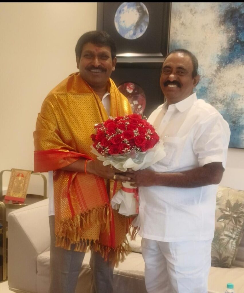 Kavali MLA Kavya Krishna Reddy congratulates Beda Ravichandra