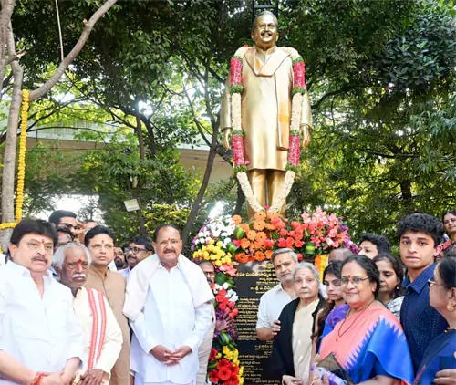 SP Balasubrahmanyam's statue unveiled at Ravindra Bharathi