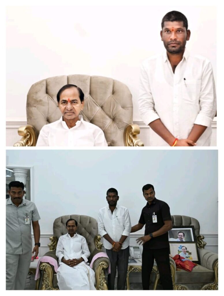Muthyalu met KCR and extended New Year greetings