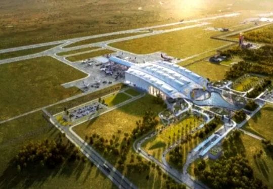 Plane landing soon at Bhogapuram Airport