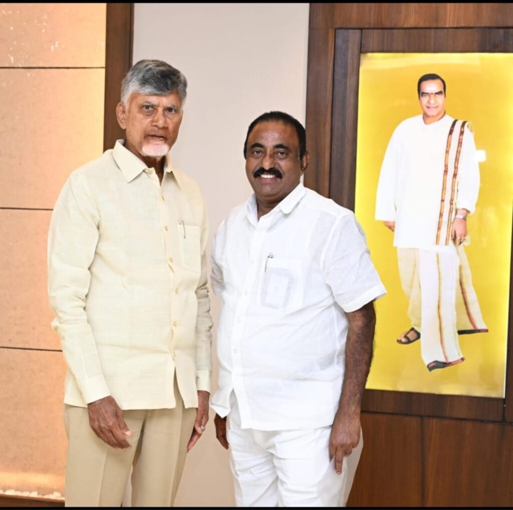 CM, Chandrababu Naidu, MLA Kavya Krishna Reddy meet in Amaravati 