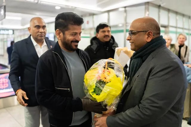 CM Revanth's team arrives in Zurich