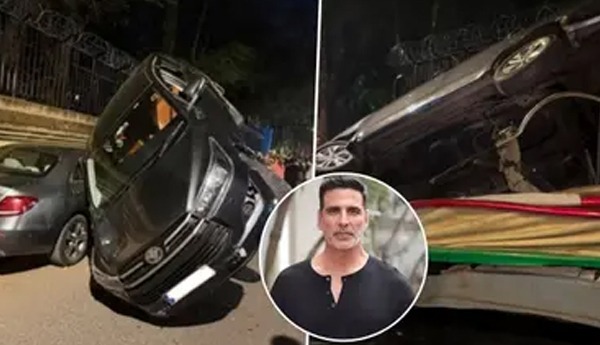 Hero Akshay Kumar's car met with an accident..