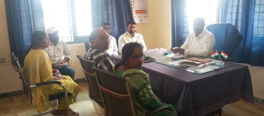 Meeting on CM Cup management in Dindi Mandal.