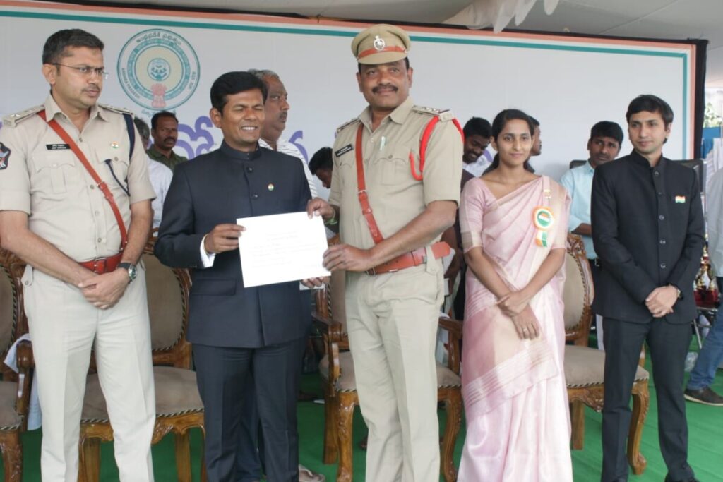 Araku Circle CI L Himagiri awarded as Best Circle Inspector