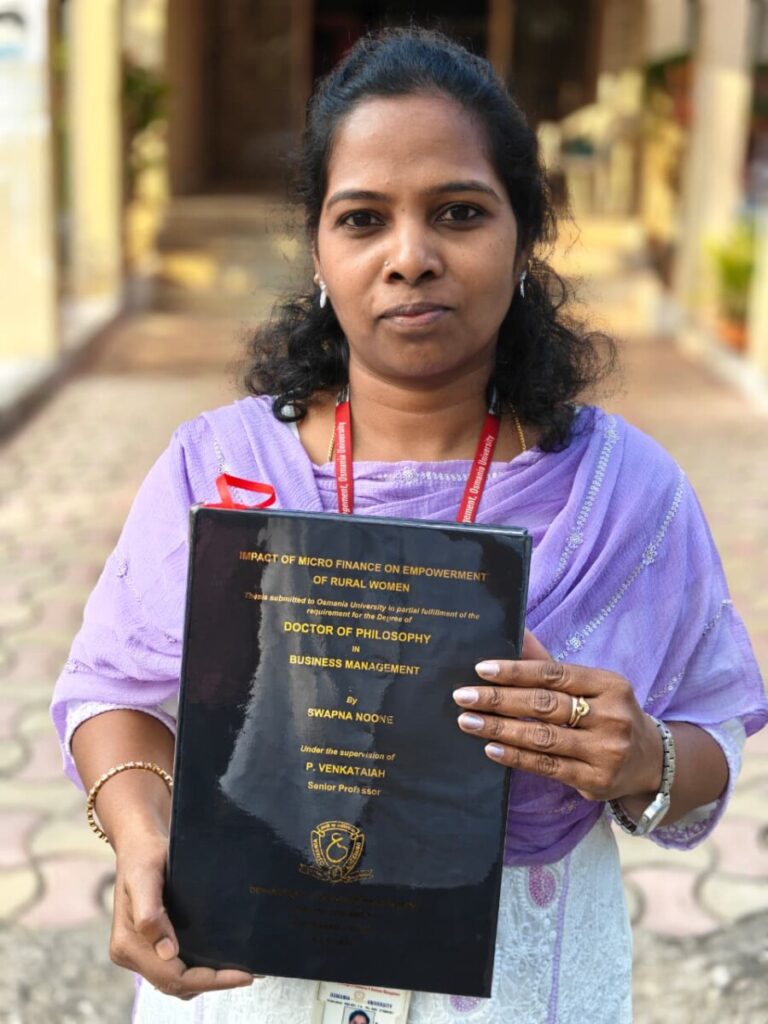 Swapna gets PhD from OU