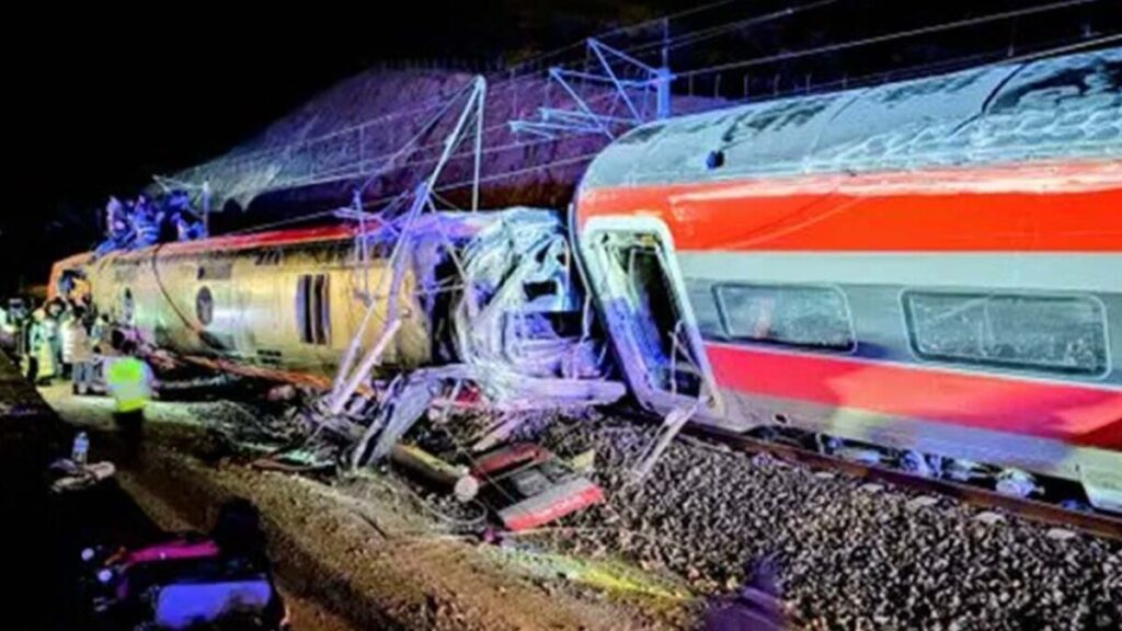 Two high-speed trains collide