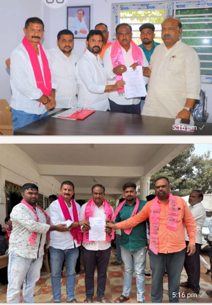 Methu Anand presents BRS party BPalm to Kadiyala Venugopal of Ward 26