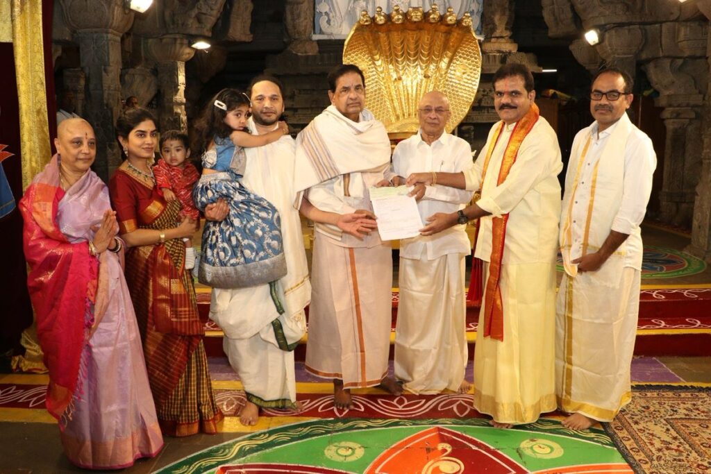Donation of Rs. 30 lakhs to TTD