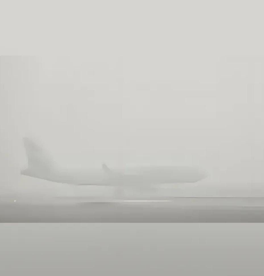 Dense fog.. Planes circled in the air