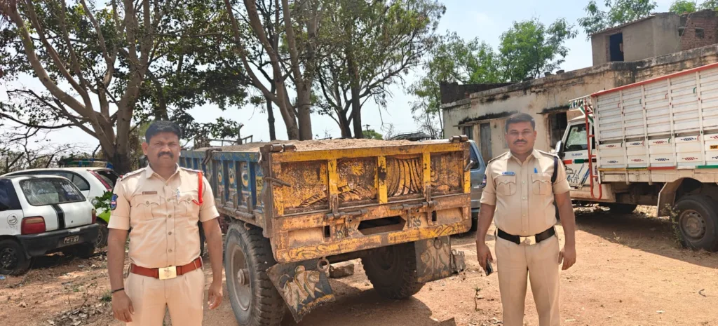 Illegal sand tractor seized