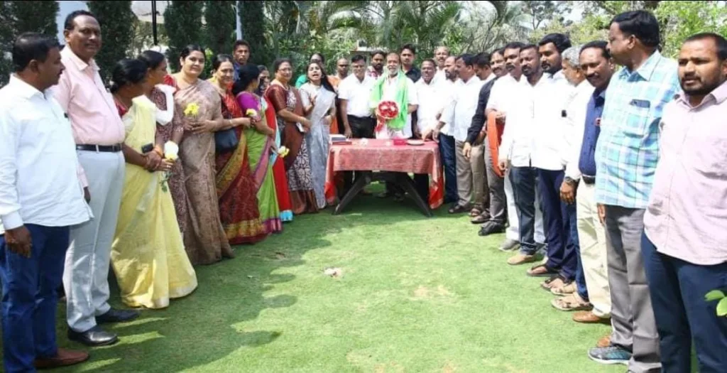 Medical and Health Minister Damodar Rajanarasimha was felicitated 