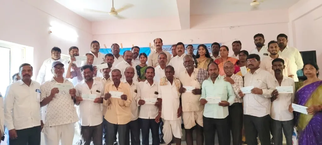 Distribution of compensation cheques 