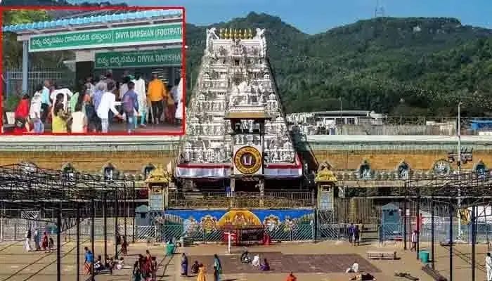 Huge reduction in devotees' crowd in Tirumala