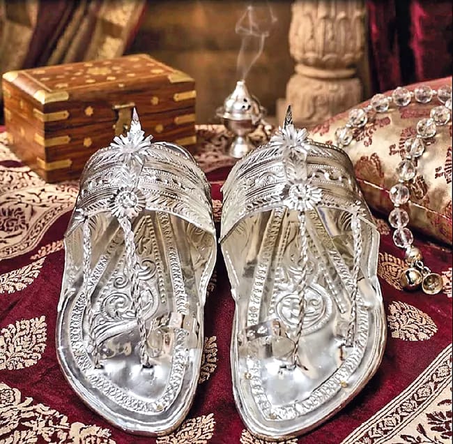 Silver sandals for son-in-law