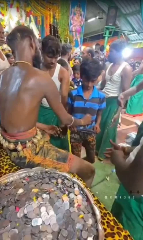Money given as prasadam