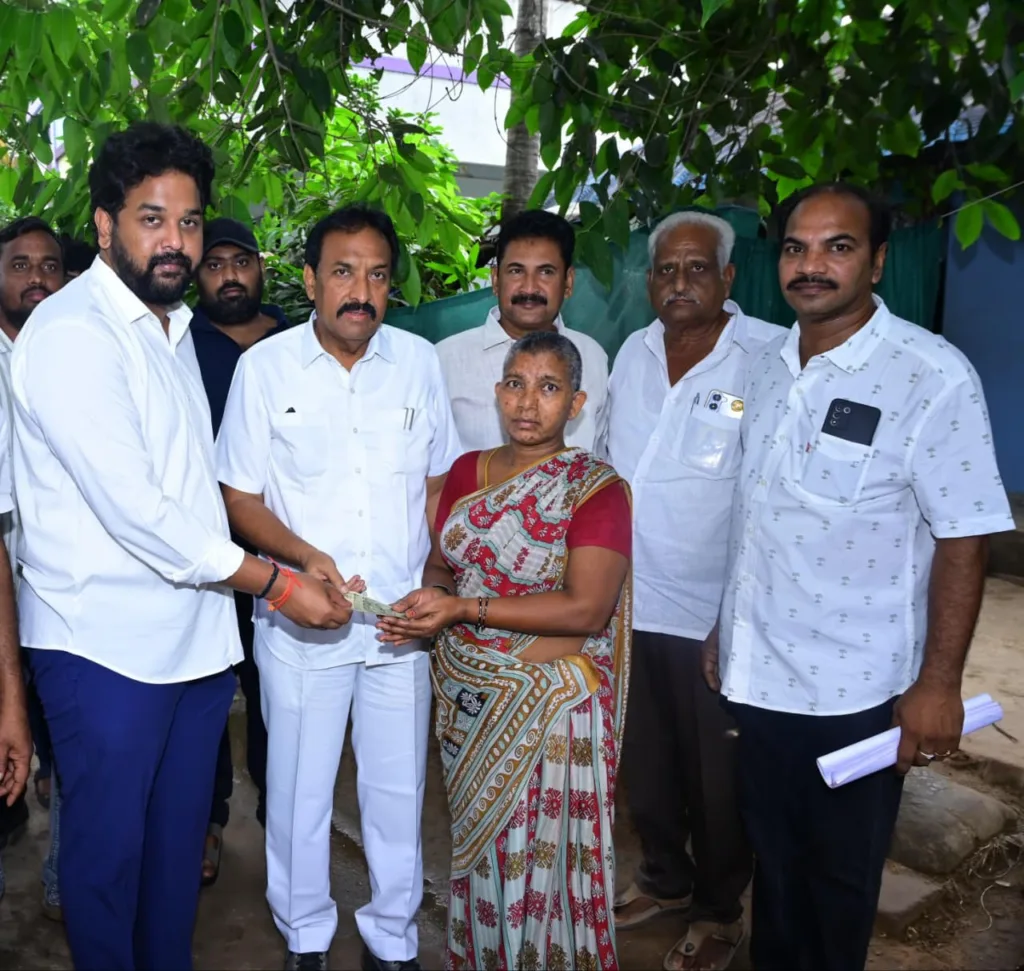 MLA Bandaru Satyananda Rao distributed pensions
